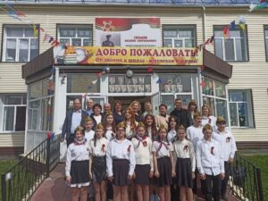 Открытие баннера ,посвященному Василию Спиридоновичу Гольцову.