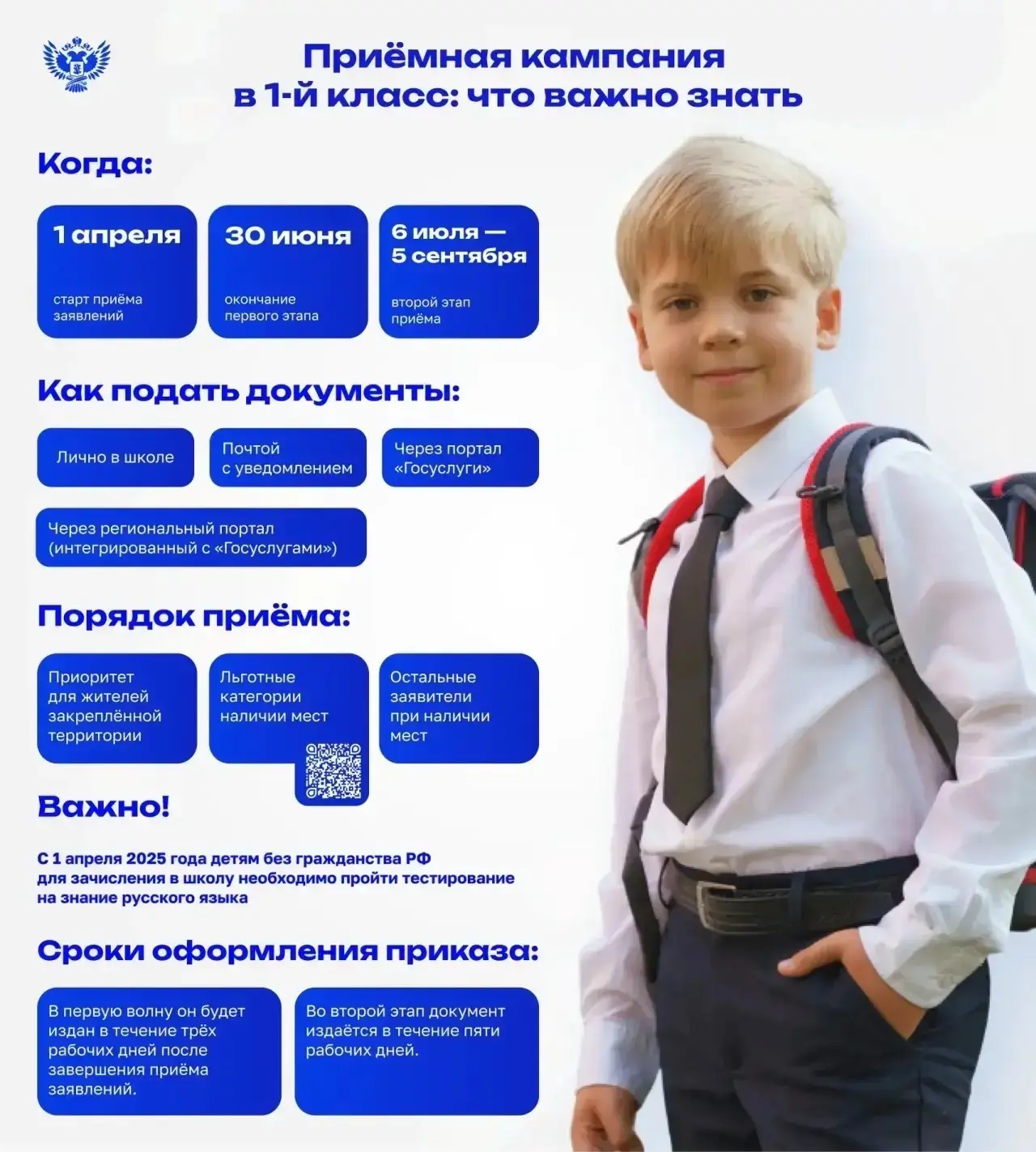 Приёмная кампания в 1 класс: что важно знать